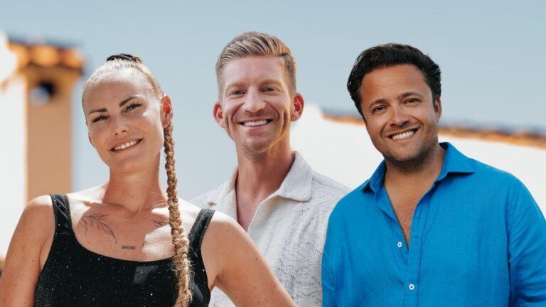 Eline, Thomas en Timothy in B&B Vol Liefde.