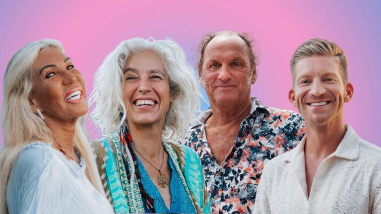 Caroline, Nisha Tara, Fred en Thomas in B&B Vol Liefde.