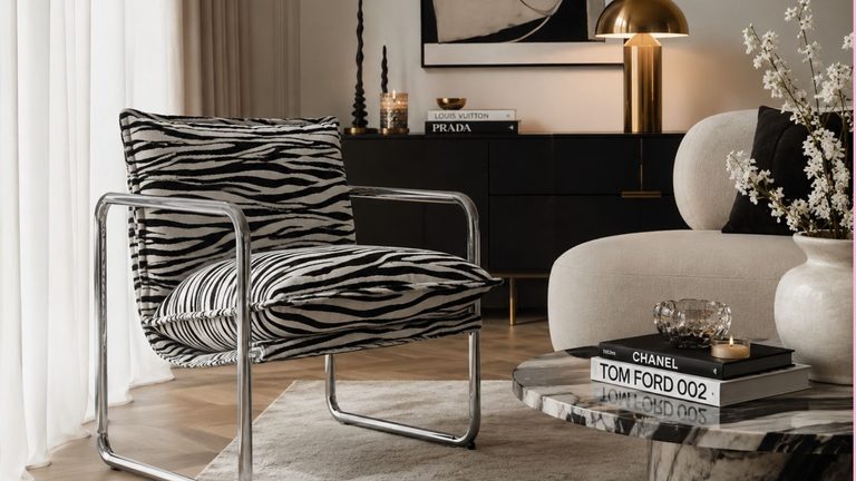 Zebrafauteuil van JYSK.