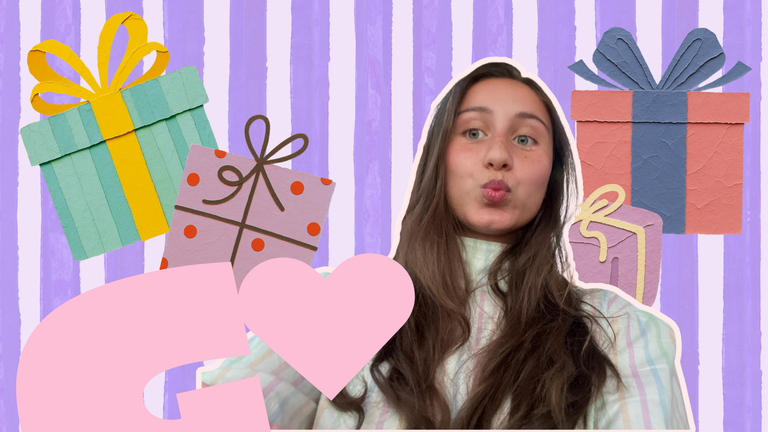 Merel met fleurige cadeautjes