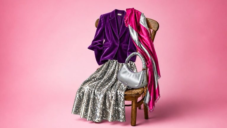 Stoel met kleding.