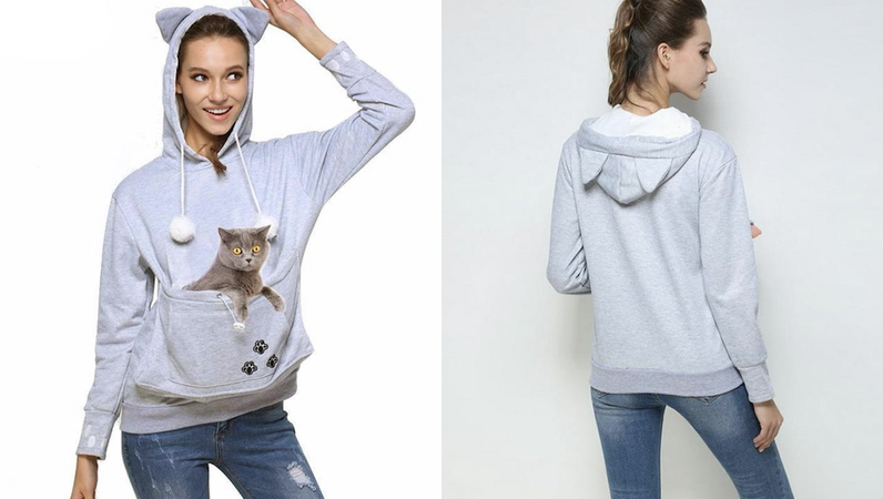 Cute: ieder moment knuffelen met je kat met deze kattenhoodie