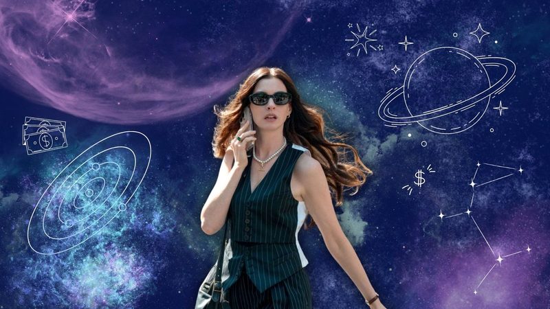 Anna Hathaway voor een astrologische achtergond.