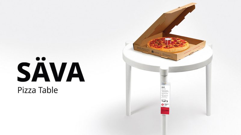 IKEA en Pizzahut komen met een pizzatafel