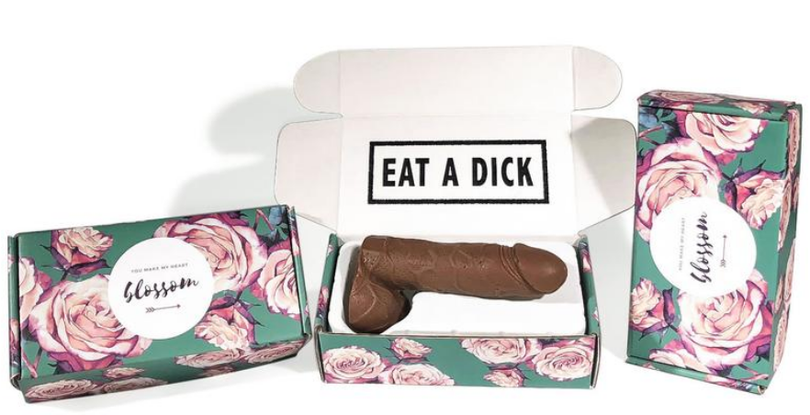 We eten dit jaar geen chocolade eieren, maar chocolade piemels tijdens Pasen