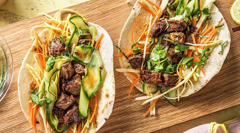 It&rsquo;s a wrap: Koreaanse biefstukwraps met frisse groenten