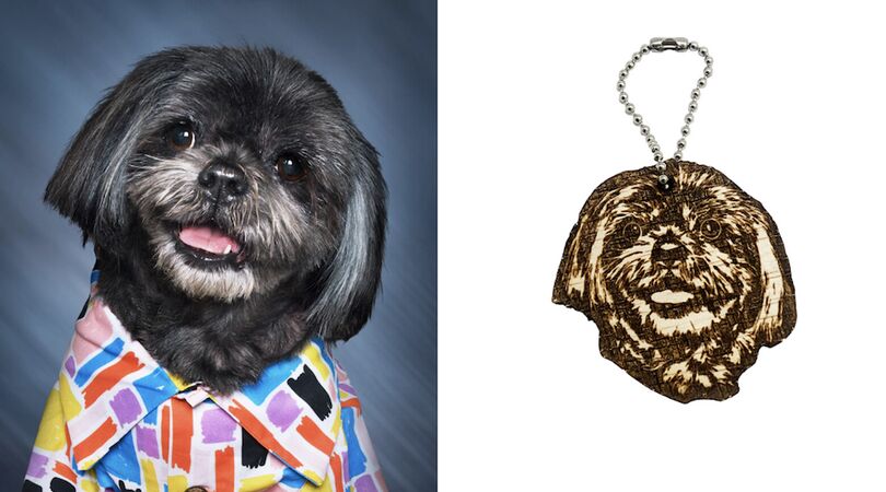 Neem je huisdier overal mee naartoe met deze sleutelhanger met het gezicht van je hond of kat