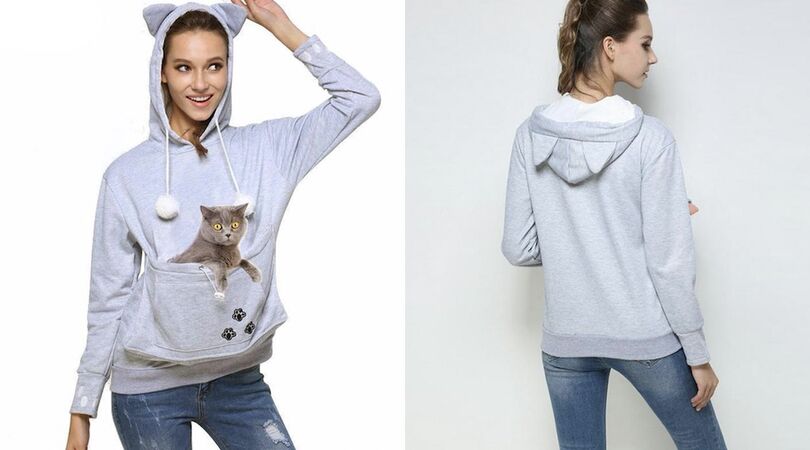 Cute: ieder moment knuffelen met je kat met deze kattenhoodie