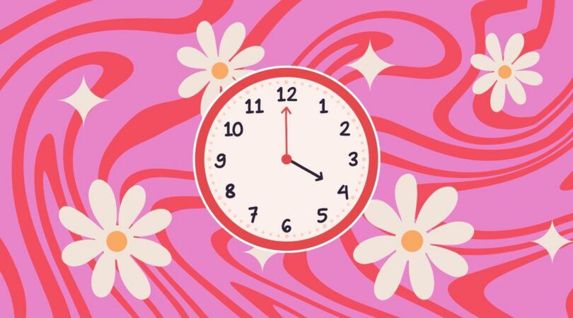 Een klok die 16:00 uur slaat.