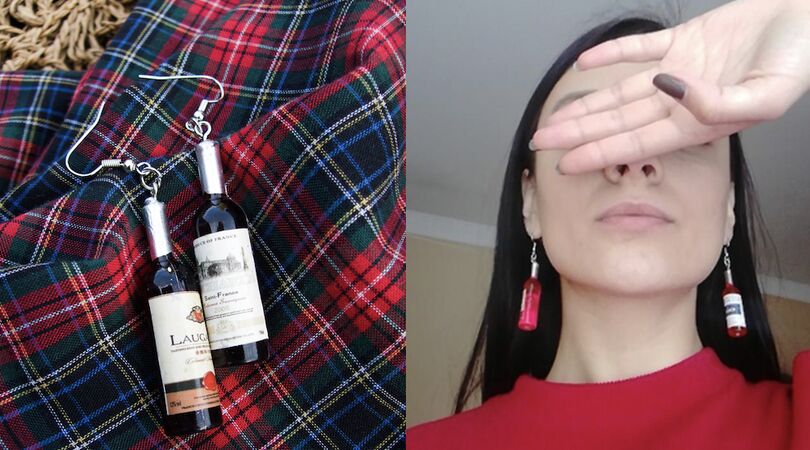 Gek op wijn? Dan is deze set wijnfles oorbellen h&eacute;t perfecte sieraad voor jou