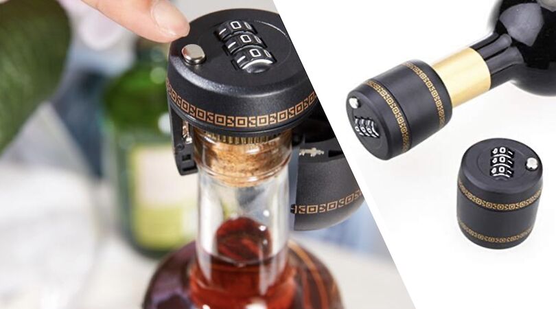 Met dit wijnfles-cijferslot bescherm jij jouw favo wijn tegen indringers