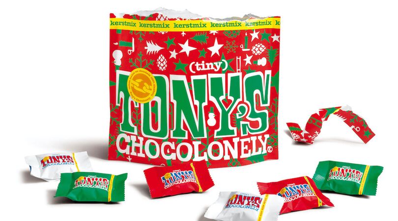 Wil je proeven:&nbsp;Tony&rsquo;s Chocolonely&nbsp;kerstreep met melkchocolade en gemberkoekjes