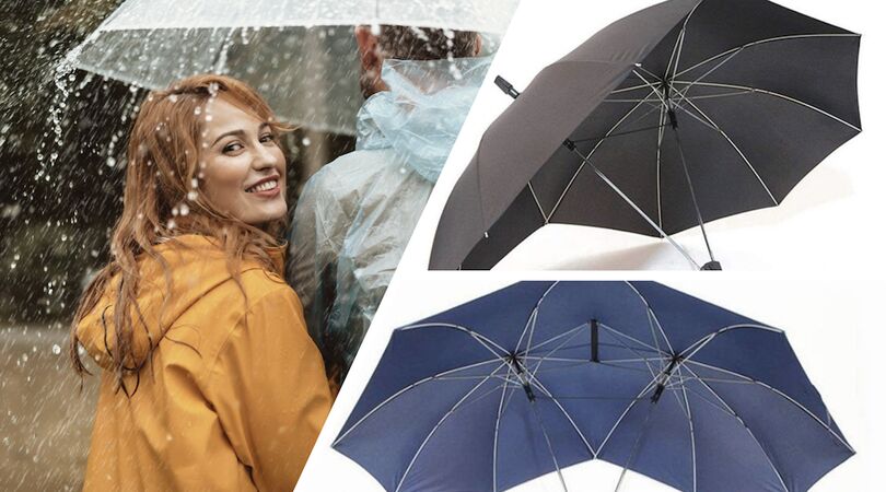 Ideaal: met deze tweepersoons paraplu loop jij niet meer door de regen