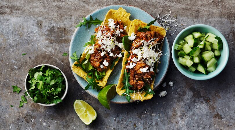 Spice up je vegetarische gerecht met deze taco tubs met kikkererwten