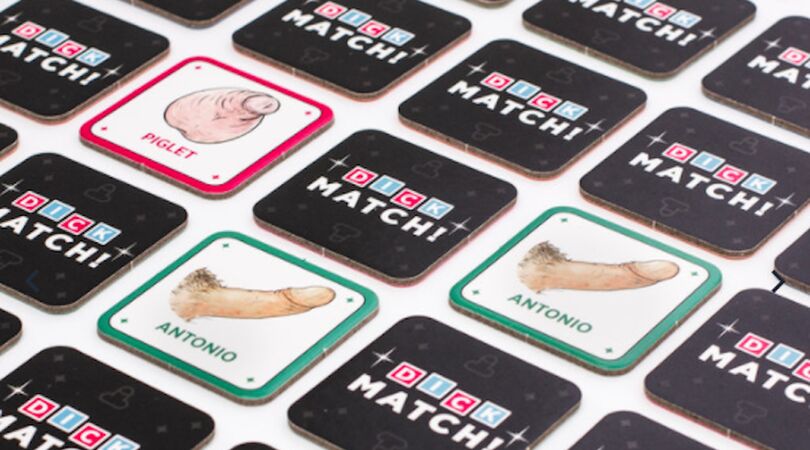 Er bestaat memory met piemels en het is het enige spel dat je met jouw vriendinnen wilt spelen