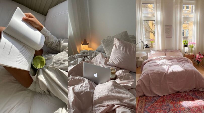 Cozy bedden roze