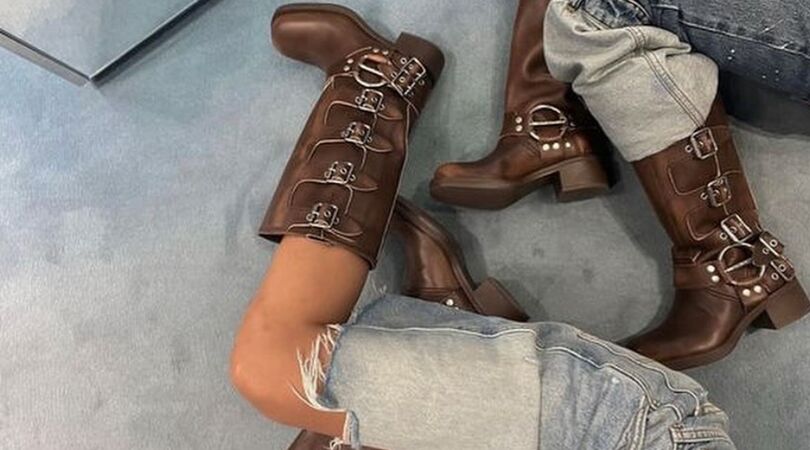 Modeliefhebbers-verliefd-bikerboots