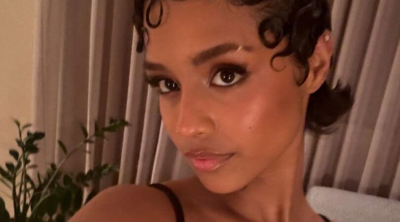 Selfie van een vrouw.