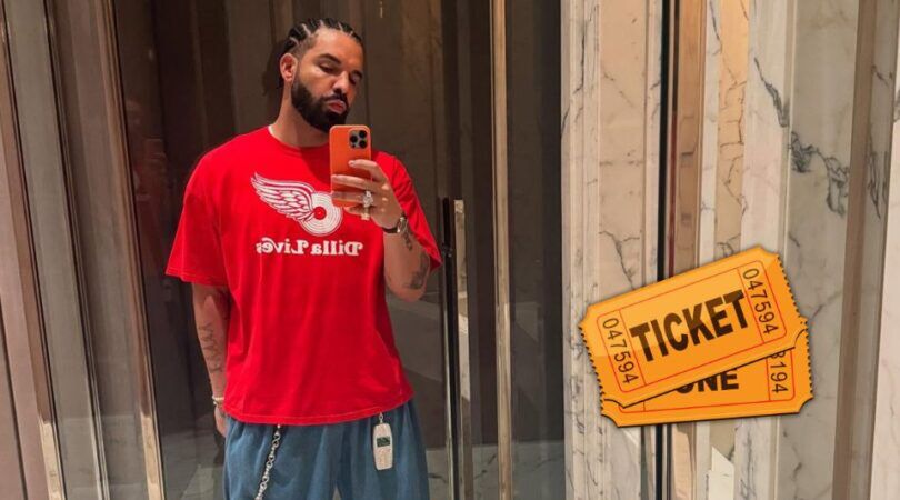 Selfie in de spiegel van Drake.