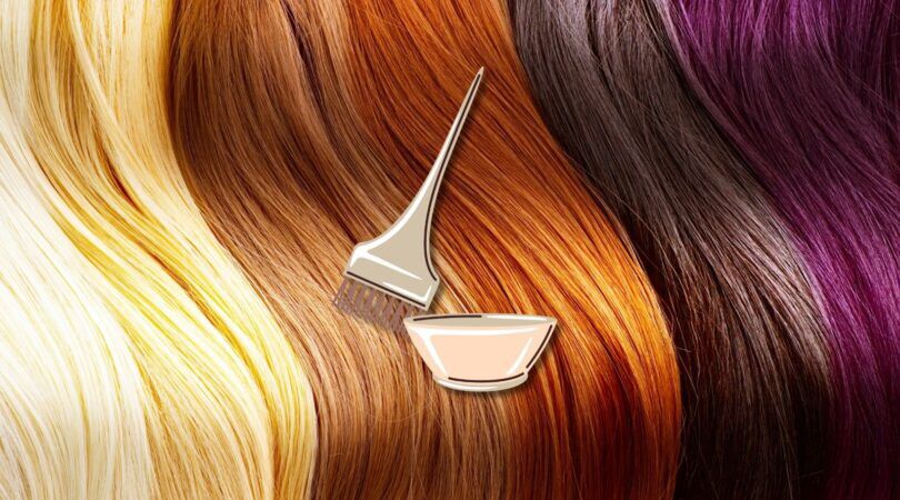 Een kleurenpalet van haarkleuren.