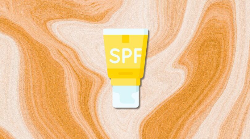 Illustratie van zonnebrand.