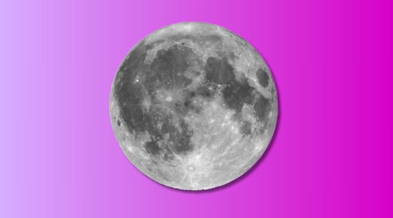 Illustratie van een volle maan.
