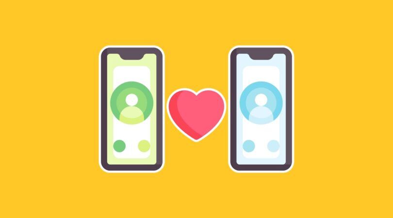Illustratie van een Tinder-match.