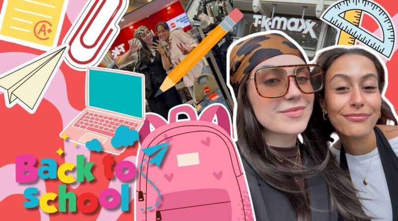 Illustratie van schoolspullen.