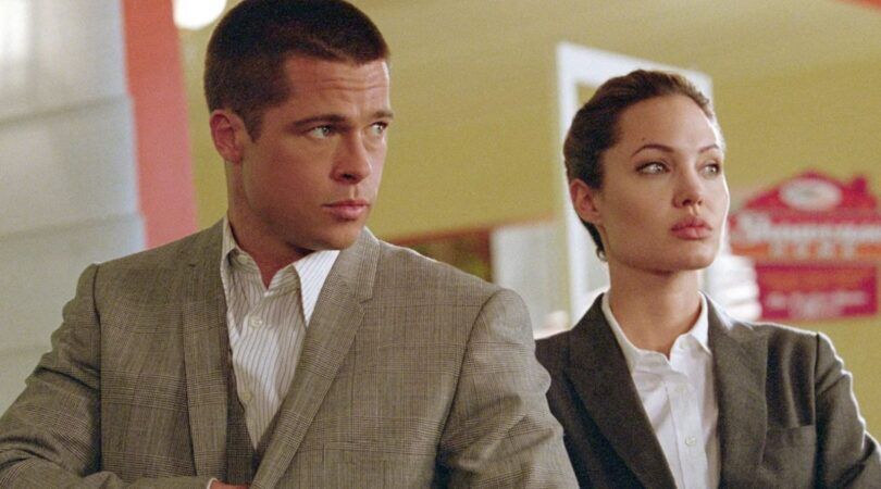 Angelina Jolie en Brad Pitt in Mr. & Mrs. Smith.