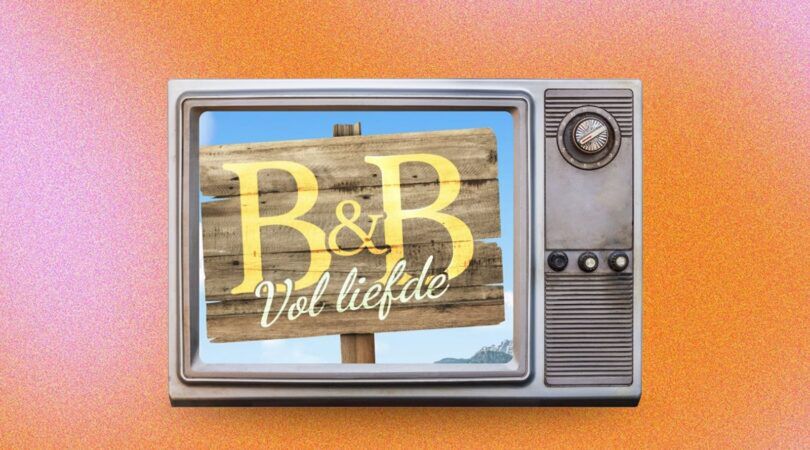 Televisie met B&B Vol Liefde op het scherm.