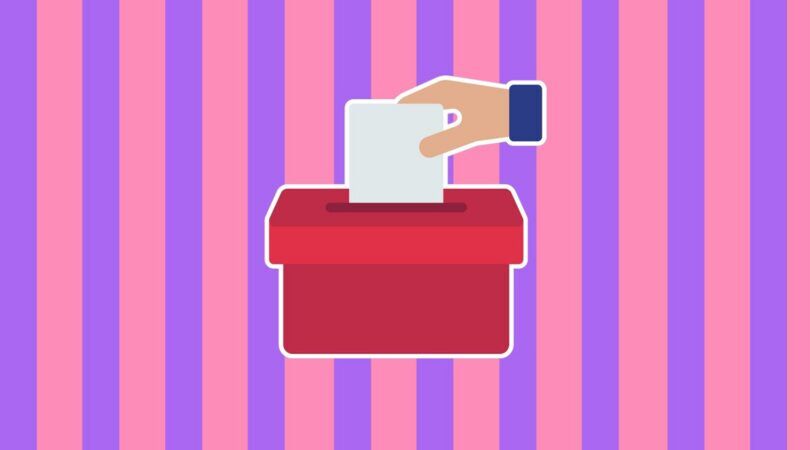 Illustratie van een stembus.