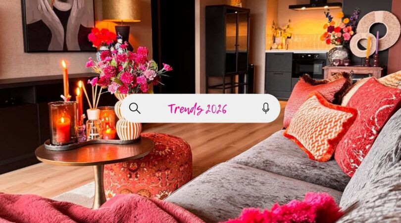 Een foto van het interieur, ge&iuml;nspireerd op de woontrends van 2026.