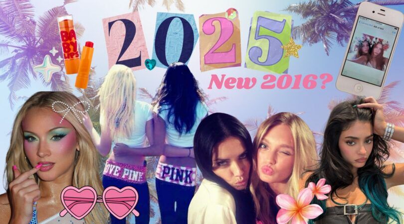 Collage van items uit 2025 en 2016.