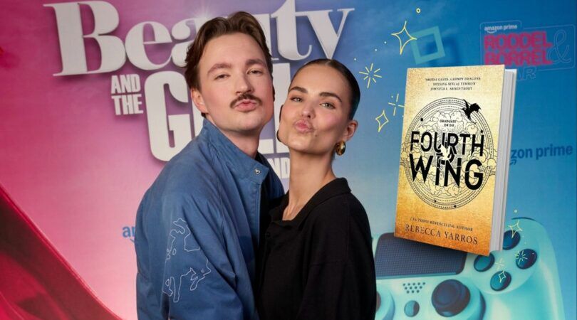 Robin en Bram uit Beauty and the Geek en het boek Fourth Wing.