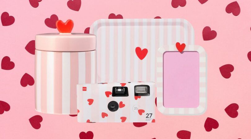 Producten uit de Valentijnscollectie van HEMA.