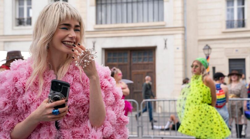 Lily Collins in Emily in Paris.