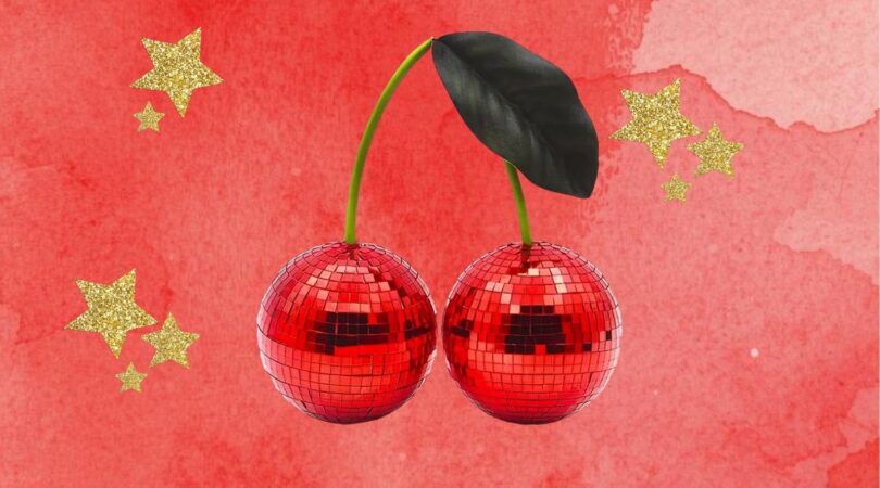 Discobal in de vorm van een kers.
