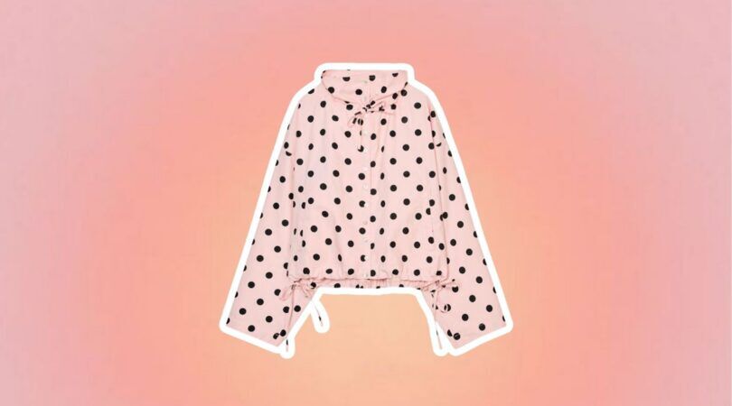 De polka dot jas van de Zara.