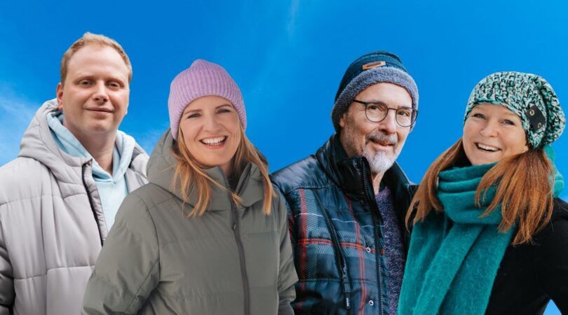 Andre, Hanneke, Robin en Elsje uit Winter Vol Liefde.