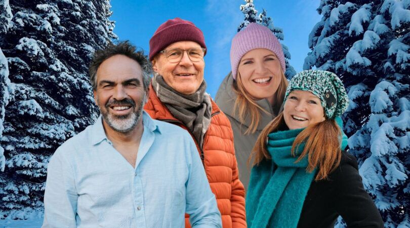 Klaas, Hans, Hanneke en Elsje in Winter Vol Liefde.