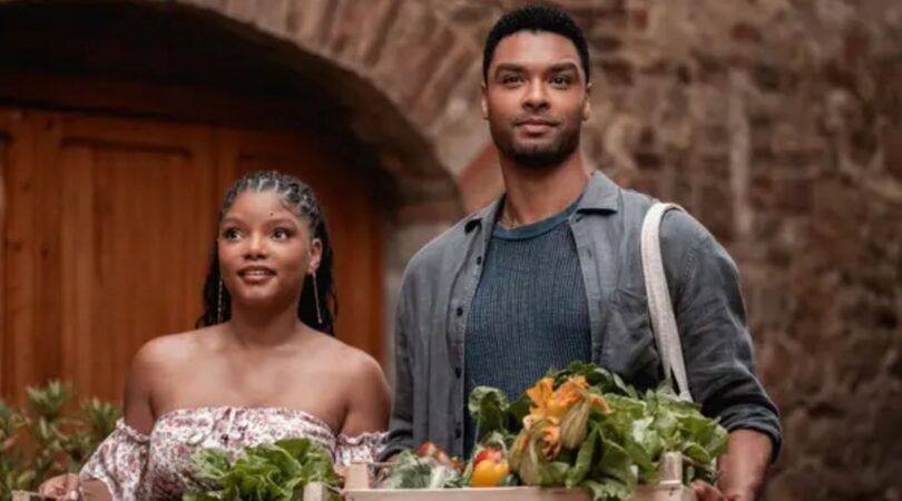 Halle Bailey en Reg&eacute;-Jean Page in You, Me & Tuscany.