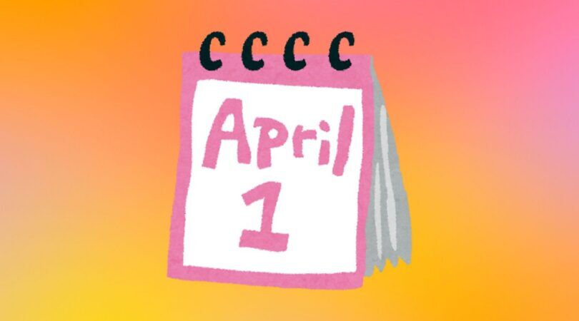 Een kalender met 1 april daarop.