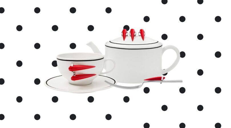 Red Nail Collection-servies van Nuflaat.