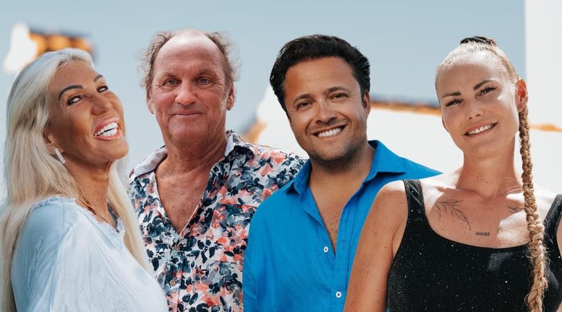 Caroline, Fred, Timothy en Eline in B&B Vol Liefde.
