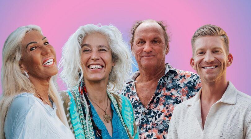 Caroline, Nisha Tara, Fred en Thomas in B&B Vol Liefde.