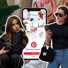 Influencer Jade Anna met zelfgemaakte achtergrond.