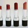 4 verschillende lippenstift vormen op een rijtje.