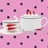 Red Nail Collection-servies van Nuflaat.