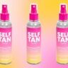 Self-tan water Action.