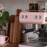 Roze koffiehoek.